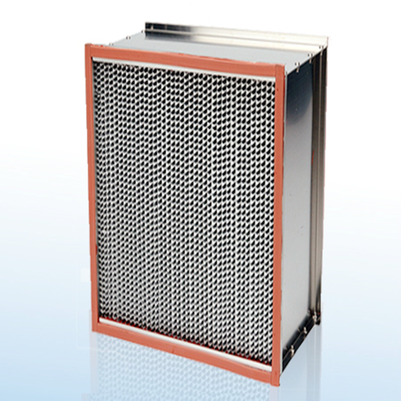 Habitación limpia alta temperatura HEPA HVAC Filtros de aire H13 Marco de acero galvanizado