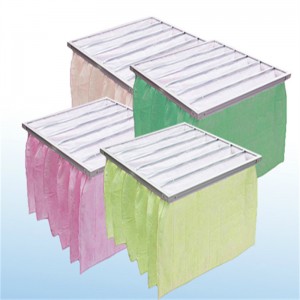 Bolsa de filtro de bolsillo de eficiencia de midium F5-F9 Filtro de aire HVAC para habitación limpia